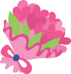 Wrapped flower bouquet illustration