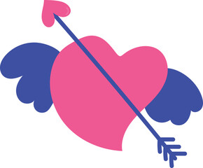 Heart with arrow illustration