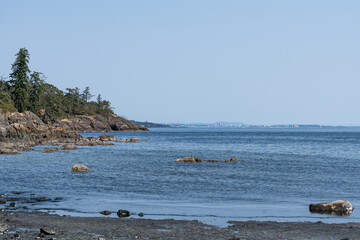 Salish sea coast shoreline sunny beach British Columbia