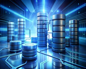 high resolution hyper realistic abstract technology background, abstract technology background with chemical formulas, abstract blue background.