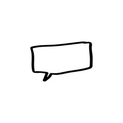 black speech bubble element