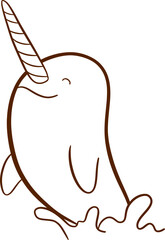 doodle whale, Hand drawn sketch vector illustration of whales . Sperm whale, humpback whale, beluga, orca. Monochrome ink drawing, imitation of engraving., Hand-Drawn Doodle cute Whale  