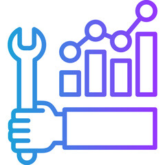 Verification line gradient icon