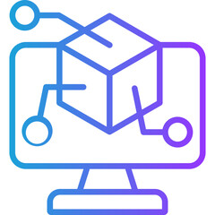Modeling line gradient icon