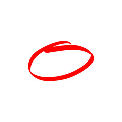 red oval brush stroke for highlight