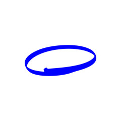 blue oval brush stroke