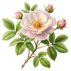 Obraz premium pink rose isolated on white