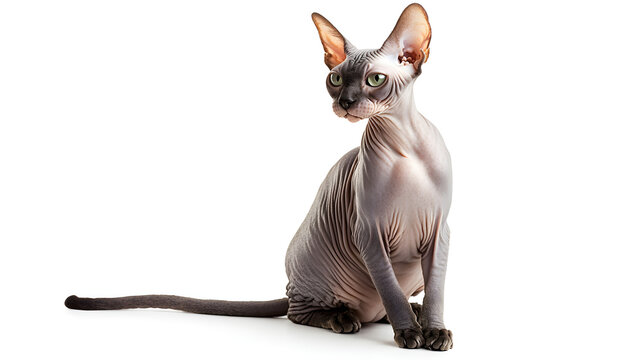 pixiebob  cat on white background