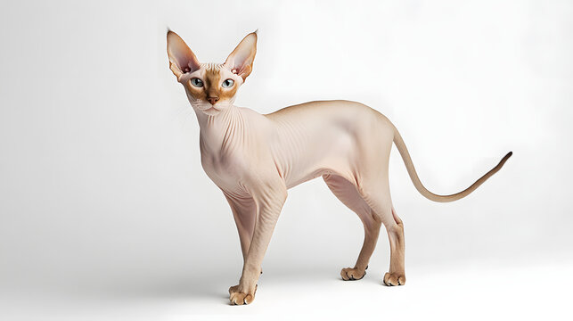 pixiebob  cat on white background