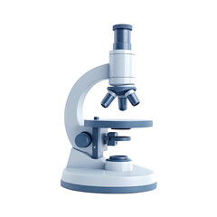 Modern Microscope on Black Background.