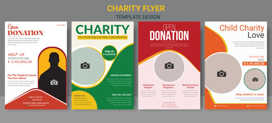 Charity fundraising poster design template or donation charity flyer, leaflet, and handbill design template. Charity Event Flyer Template Fundraising and Donation . Blood Donation a Charity Event 