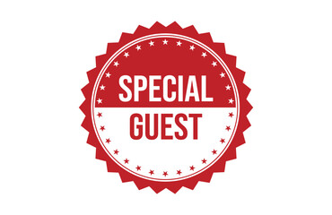 Fototapeta premium Special Guest red ribbon label banner.