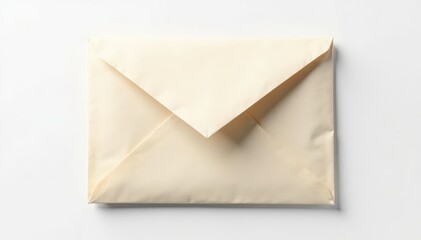 Sealed envelope on white, isolated background , confidential communication, privacy, secure