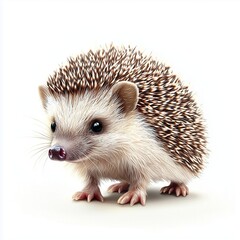 hedgehog on white background
