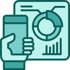 Obraz premium Demonstration solid icon