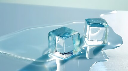 melting ice cubes