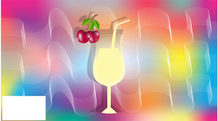 Red Cherry Fruit Background Colorful BG Design 949.eps