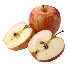 Gala apples isolated on transparent background