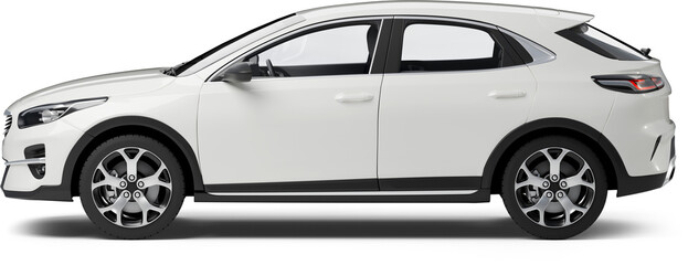 White car side view