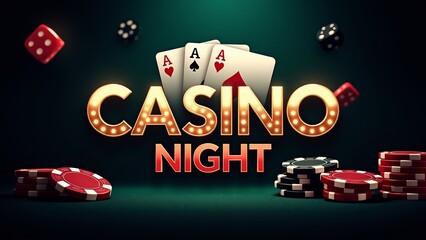 Casino Night Theme With Playing Cards