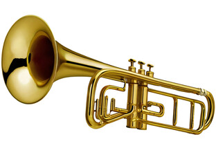 Fototapeta premium trumpet isolated on white