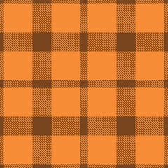 Light Milk Chocolate Seamless Tartan with Iridescent Dusty Orange accents Textile Design