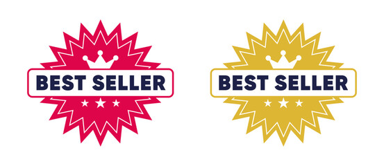 best seller stamp. best seller round ribbon sticker.