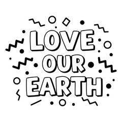 Bold, fun graphic: Love Our Earth