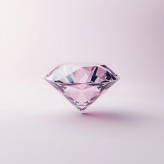 Elegant Pink Diamond Gemstone on Soft Background for Luxury Display