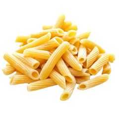 Delicious macaroni pasta isolated on a transparent background for culinary use and recipe inspiration in meal preparation, Macaroni isolated on transparent background