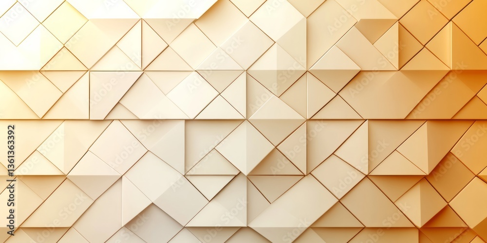 Wall mural abstract geometric background featuring triangles and squares in warm tones
