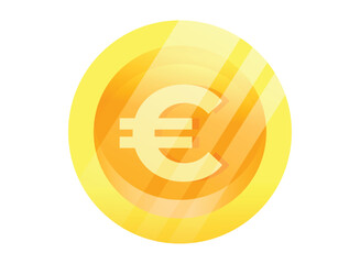 Obraz premium Illustration of an Realistic Coin Money Euro