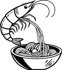 a-shrimp-jumping-out-of-a-noodle-bowl-in-fine-stro.