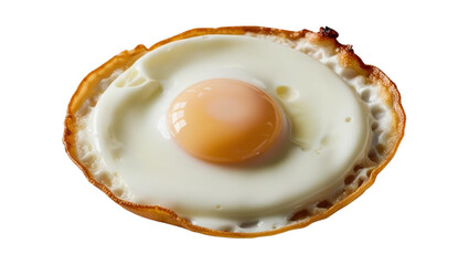 fried egg with little burnt in edge