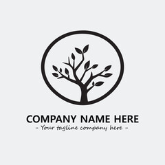 Obraz premium Plant illustration for logo company black and white vector image 