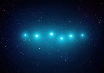 Naklejka premium Ethereal Blue Glow of Stars in Vast Night Sky with Dark Background