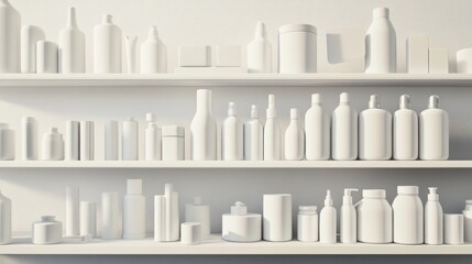 Clean and Minimalist Shelving Unit By Generated AI
