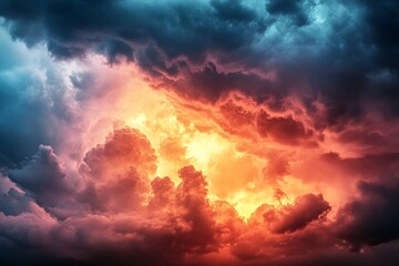 Obraz premium dramatic sky with clouds