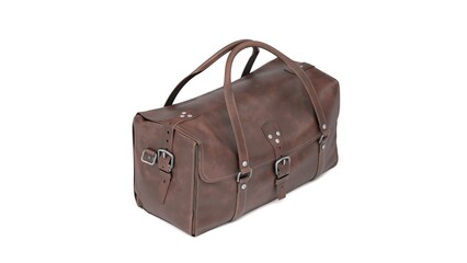 Leather Bag pack 4k stock image