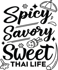 Thai Food Art Collection, Vector Designs, AI Photos and Vintage T-Shirt Graphics