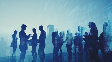 Dynamic and Abstract Business Scene By Generated AI