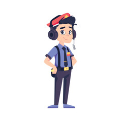Crew Member Vector Style illustration. Eps 10 File 