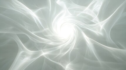Fototapeta premium Abstract swirling light background with soft waves and luminous textures in shades of white and gray creating ethereal atmosphere