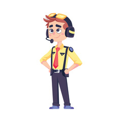 Traffic Controller Vector Style illustration. Eps 10 File 