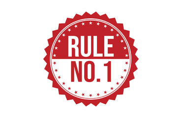 RULE NO. 1 red ribbon label banner.