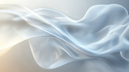 Obraz premium Abstract Flowing Fabric Texture with Soft Light and Gentle Curves in Minimalistic Background