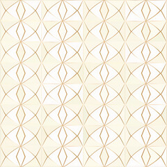 Fototapeta premium Minimalist Luxury Geometric Seamless Pattern in Soft Gold and Cream