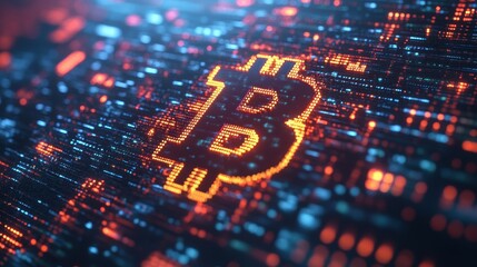 Obraz premium A time-lapse image of a cryptocurrency transaction.