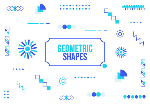 Blue Color Accent Geometric Shape Background