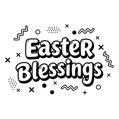 Easter Blessings graphic,  ideal for marketing